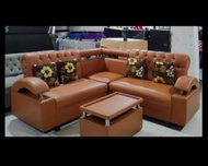Sofa L minimalis Rinjani + Meja Kain Oscar