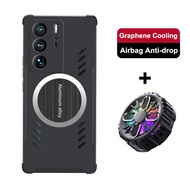 For ZTE Axon 40 Ultra Graphene Vent Hole Case Axon 40 Pro Heat Dissipation Breathable + Radiator Axo