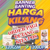 Banner Bunting Printing Harga Kilang (Siap 24 jam)
