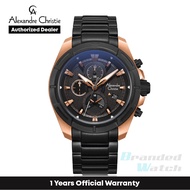[Official Warranty] Alexandre Christie 6621MCBBRBA Men's Black Dial Stainless Steel Strap Watch