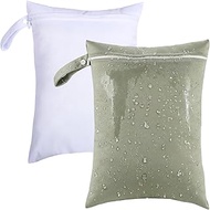Pack of 2 Wet Bags 30 x 40 cm, Wetbag Waterproof Wet Bag with Zip, Reusable Wetbag Swimming Items fo