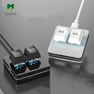 ALANFY Custom Mini 2 Key Keypad, Acrylic Red Switch Copy Paste Keypad, Hot Swap Type-c Interface Min