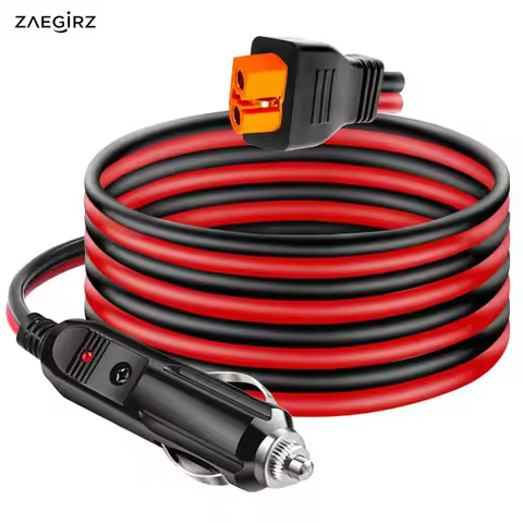12AWG 1.5m/5FT XT60i to Car Cigarette Lighter Cable for Ecoflow Delta/River Anker SOLIX ALLPOWERS R6