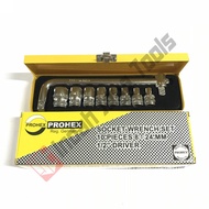 terbaru prohex kunci sok set 10 pcs 8 - 24 mm 1/2 inch