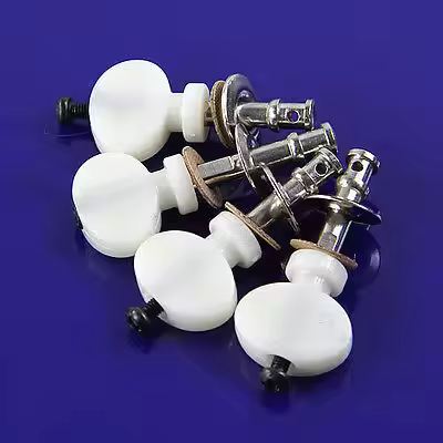 4Pcs White Ukulele Strings Tuning Pegs Pin Machines Tuners Friction Ukelele new