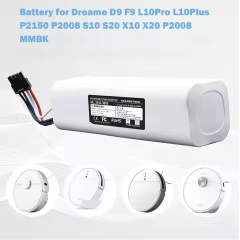 14.4V 9800mAh Li-Ion Replacement Battery for Dreame D9/F9/L10 D9 Pro/MAX D10 Plus/D10s L10s Ultra Va