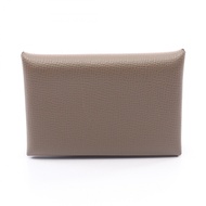 【二手】愛馬仕 (HERMES) 零錢包 Calvi Etoupe Etoupe 其他 Calvi Etoupe 女士二手 A
