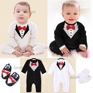 0 6 12 18 Months Baby Boy Gentleman Suit Baby Boy Outfit White Romper Formal Baby Boss Suits Christe