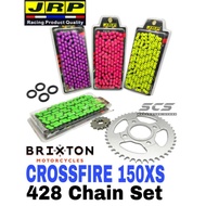 JRP Sprocket Set Brixton Crossfire 150XS JRP O-Ring  Heavy Duty CLIP Gold Chain 14-38 Rantai 428 Ori