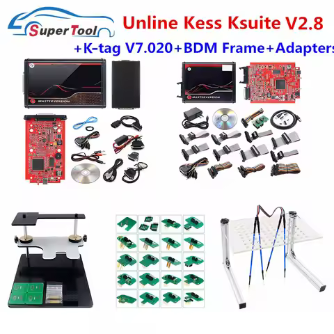Top KESS V5.017 RED PCB K-T..V7.020 4 LED Master K-TAG 2.25 7.020 LED BDM Frame ECU Chip Tuning Tool