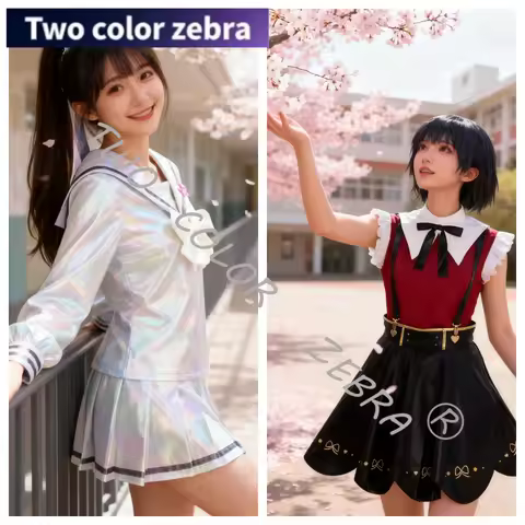 NEEDY GIRL OVERDOSE KAngel Cosplay Costume Anime JK Uniform Skirt Uniform Hallowmas COS Laser Color 