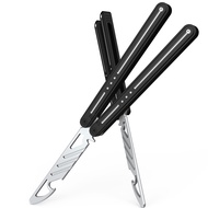 Nabalis Morse Bushing Systerm Butterfly Knife Balisong Trainer, 6061 Aluminum Integral Channel Handl