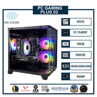 Thùng PC Gaming Plus 02 Core i5 11400F VGA 1660S / 2060 / 3060 Ram 16GB SSD 500GB (Mới BH 36T)