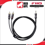 FiiO LR-3.5A Dual RCA Cable (3.5MM to RCA): 3.5mm Male to Dual RCA Male Analog Audio Cable (1Mtr LR3