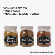 Sticker dapur / kitchen sticker / Waterproof Kitchen Sticker Fancy Font