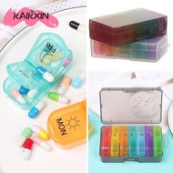 KAIKXIN Medicine Storage Box Portable 7 Days AM PM Large Capacity Health Care Tool