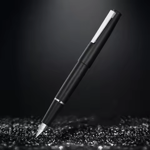 JINHAO 80 Fountain Pen Fiber Black Extra Fine 0.38mm Nib Ink Pen For Writing Gold Clip School Office