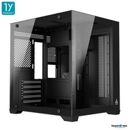 เคสคอมพิวเตอร์ Tsunami S01W M-ATX Compact Tempered Glass Case (No FAN) (AIO240) รับประกัน 1 ปี