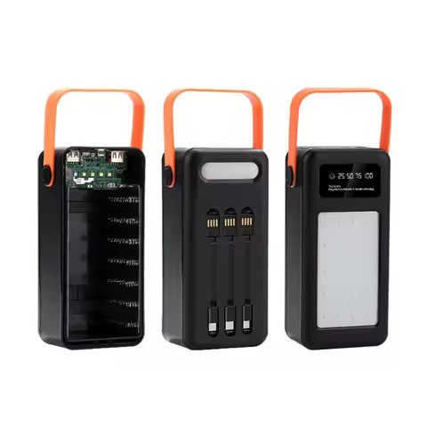 DIY 28x 18650 PD QC4.0 3.0 22.5W Battery Storage Box Super Fast Charging Power Bank Case 18650 Holde