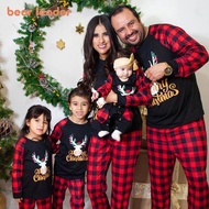 [Christmas Special] Bear Leader Christmas Father Mother Kids Clothes Top+Pants Family Matching Outfi