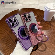 Casing For Xiaomi Mi 10T Pro Redmi K60 Pro K40 K50 Ultra K30 Pro K40S K30S Note 12 Turbo 7 Pro Glitter Mirror Phone Case With Luxurious Magnetic Phone Holder Cover Cases