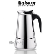Alechaung หม้อกาแฟ สแตนเลส มอคค่าพอท 300มล/450มล เครื่องชงกาแฟสด หม้อต้มกาแฟ เอสเปรสโซ่พอท Moka pot