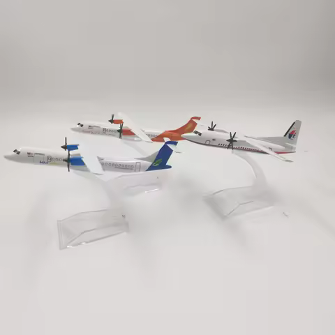 JASON TUTU Plane Model Airplane FK-50 16cm ATR-600 Aircraft Model Diecast Metal Airplanes 1:400 scal
