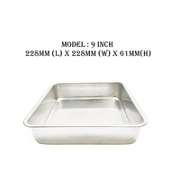 Aluminium Deep Square Cake Mould - 7 / 8 / 9 / 10 Inch | Loyang Kek Segi-empat (4 Size)