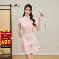 Lovito Elegant Ditsy Floral Knot Dress for Women L112ED610