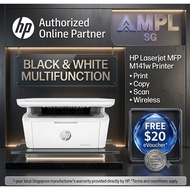 HP M141w LaserJet Pro MFP Wireless Mono Laser Printer | Print,Copy,Scan | Free $20 eVouchers | Order