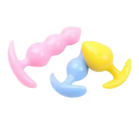 3pc/Set Silicone Butt Plug Ease-in -Anal Plugs Training Set Expandable Beginner Anales Beads Beginne