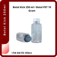 Kick Bottle 250ml | 250ml Square Bottle | Kick 250 Bottle ML | PET Bottle Botol Air