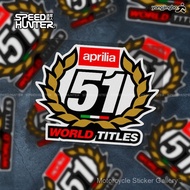 Ready Stock Aprilia Aprilia 51st Anniversary Logo GPR APR Motorcycle Car Sticker Reflective Sticker