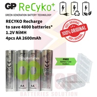 Original GP ReCyko AAA 2s 650mAh AAA 2s 950mAh AA 2s 1800mAh AA 4s 2600mAh Rechargeable Battery