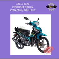 YAMAHA EZ115 COVER SET CM6 CYAN METALLIC BBY-F0000-00-P2  + FREE GRAFIK CM6 CYAN 100% ORI HLY
