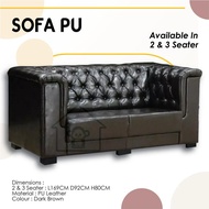 SOFA KULIT 2/3 TEMPAT DUDUK GAYA MODEN/SOFA PU 2/3 SEATER/PU LEATHER SOFA/FAUX LEATHER SOFA/3 SEATER