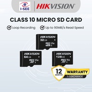 Hikvision Premium Micro SD Card/TF Card | Dashcam-Ready Memory | For Dashcam Only | 32GB / 64GB / 12