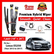 Lexus ES250 (18"+26") Hybrid Wiper (2013 to 2017) (1 pair) Mirror Cleaner (1 pair)