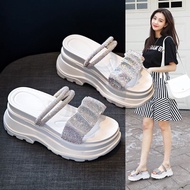 [PLOVER] Rhinestone Platform Sandals - Multi-use Fashion for Women