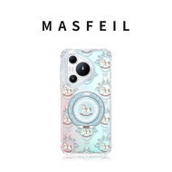 MASFEIL | เคสโทรศัพท์ Huawei Pura70 Pro ลาย Garden Horse มีขาตั้ง ป้องกันเต็มจอ ดีไซน์น่ารัก เคสโทรศ
