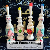 Lemon Wood Bottle Moroccan Artisanal Produk with 10gm ithmid kohl/celak.