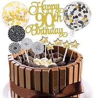 Cake Topper 90 Cake Decoration Birthday Gold Happy 90th Birthday Cake Decoration 90th Birthday Cake 