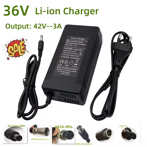 36V Li-ion Battery Charger 3A Output 42V3A Charger for 36V Lithium Battery High Quality Fast Charger