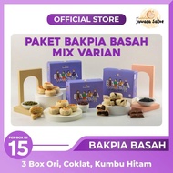 Terlaris [ 3 BOX ] PAKET BAKPIA BASAH MIX Kacang Hijau, Kumbu Hitam