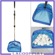 [Lacooppia1] Telescopic Rod Table Tennis Ball Picker, Picking Net Practice Large Capacity Gym Ball Retriever