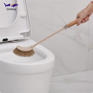[Simhoa] Toilet Brush with Wooden Handle Ergonomic Toilet Brush Hygienic Quick-Drying for Bathroom