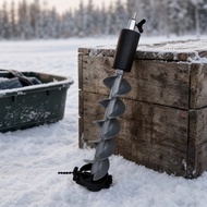 Manual Ice-Fishing Auger Comfortable Grip Ice Auger with Extension Rod Drilling Tool Sturdy Long-Las