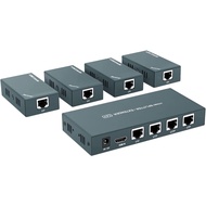HDMI Extender Splitter 1x4, 1080P@60Hz, Extending 165ft (50m) Length Transmission Over CAT5e/CAT6/CA