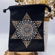 純手工繪製 曼陀羅 束口袋【星耀】帆布袋 胚布袋 Henna Mandala