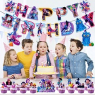 Kpop Demon Huntrix Balloon Set Birthday Decoration Banner  Saja Boys Anime-themed Party Decorations